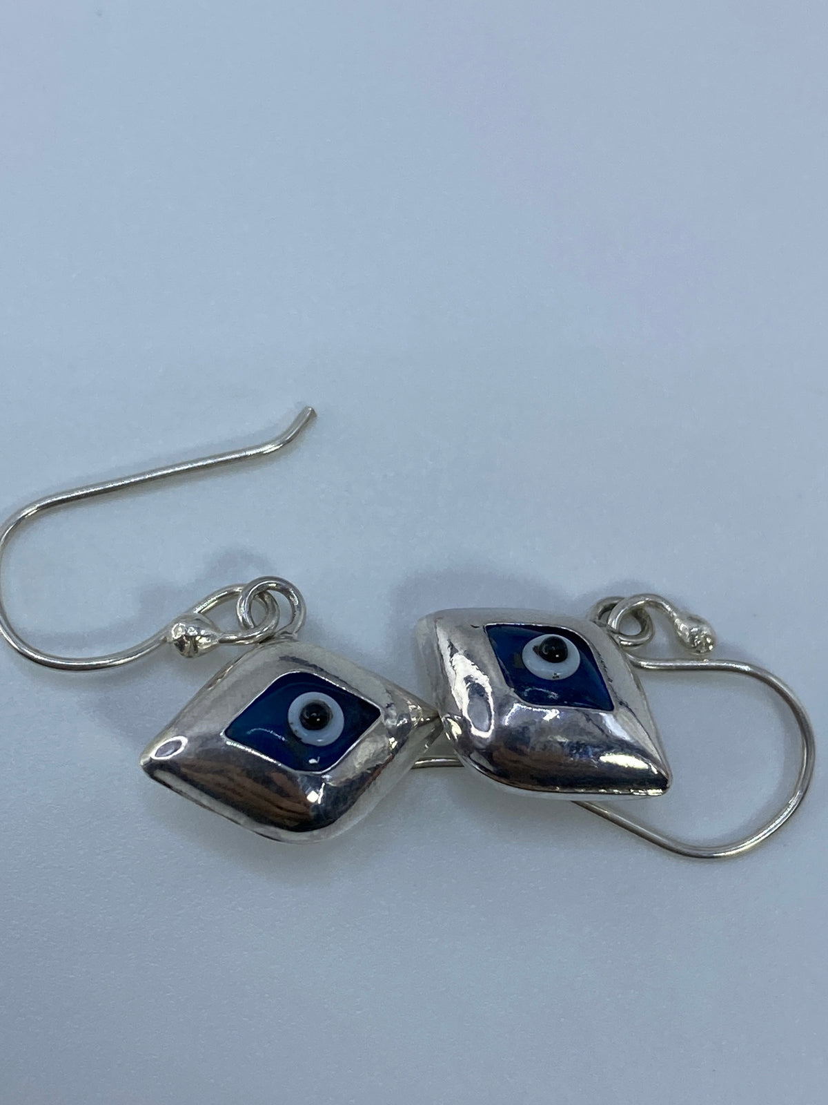 Aretes Plata Ojo Protector Azul Cielo — Taxco 925 — foto 5