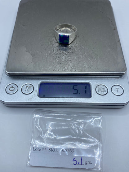Anillo de Plata 925 con Piedra Azul — Engaste a Mano — foto 7