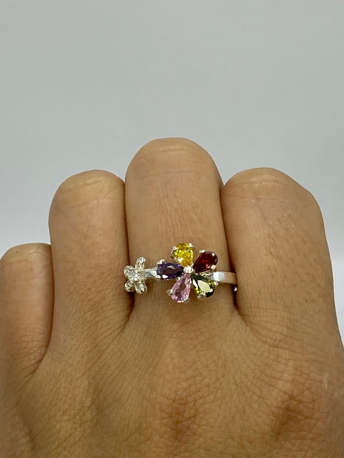 Anillo de Plata con Circonia — Floral Taxco 925 — foto 6