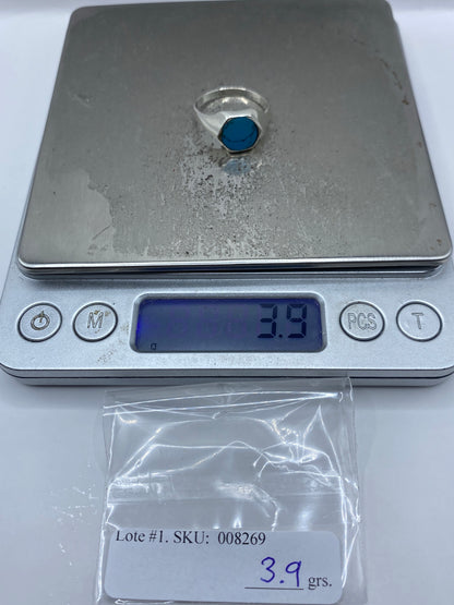 Anillo de Turquesa Azul Cielo en Plata 925 — Taxco — foto 7