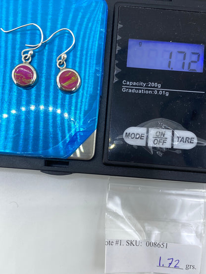 Aretes de Plata Ópalo de Fuego Verde Olivo — Taxco 950 — foto 6