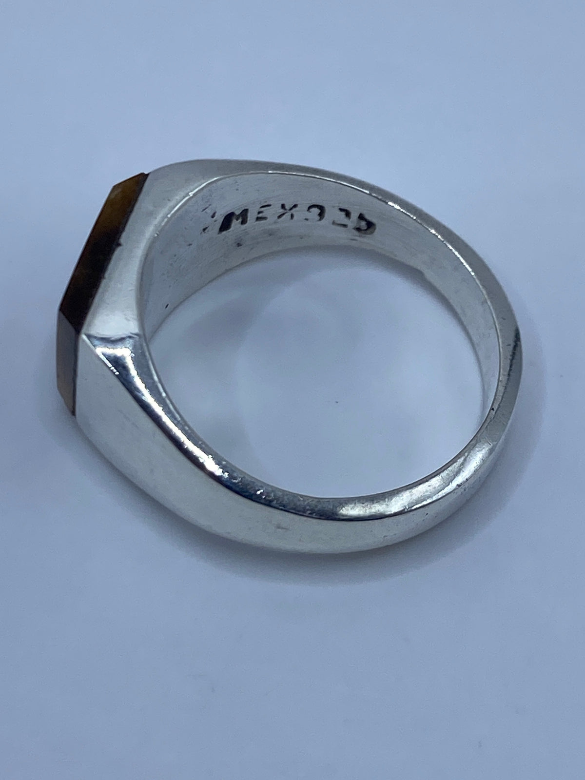 Anillo de Plata con Ojo de Tigre Café — Taxco 925 — foto 5