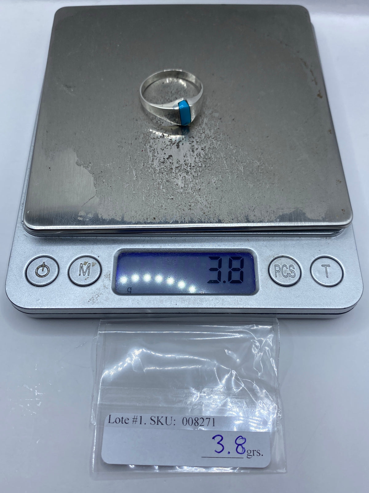 Anillo de Plata con Turquesa Azul Cielo — Taxco 925 — foto 6