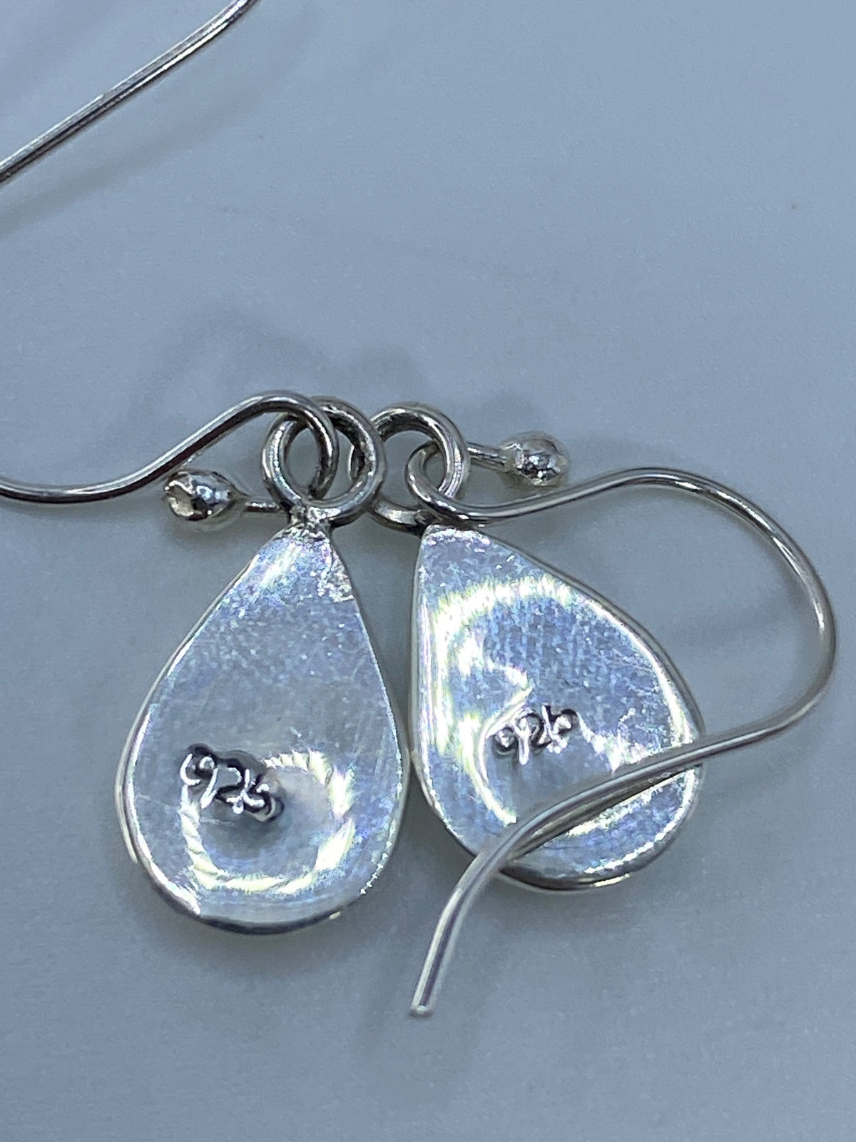 Aretes de Plata con Ópalo de Fuego Naranja — Taxco 925 — foto 5