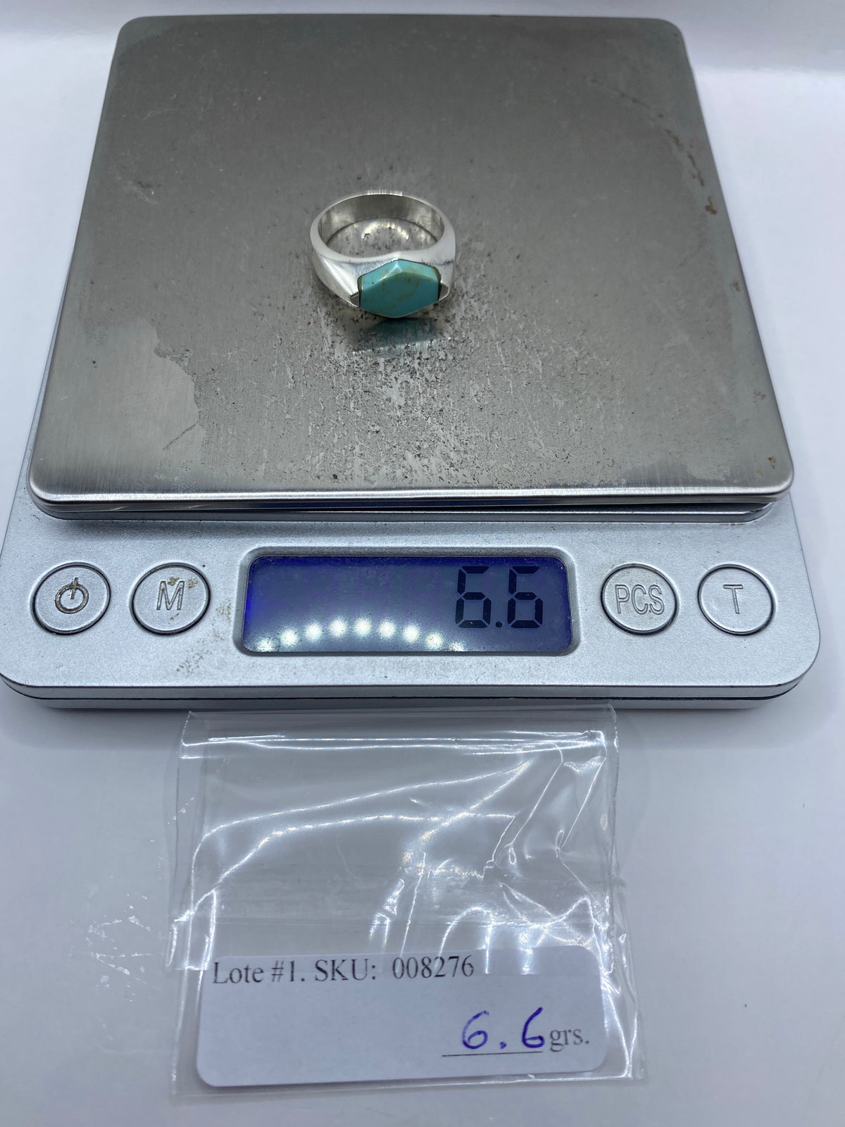 Anillo de Plata Turquesa Azul Cielo — Taxco 925 — foto 7