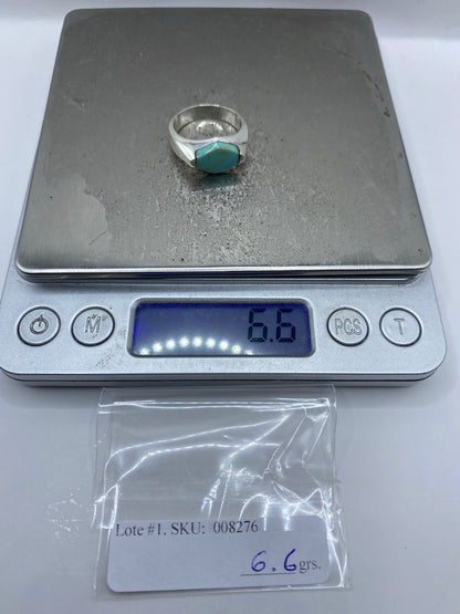Anillo de Plata Turquesa Azul Cielo — Taxco 925 — foto 7