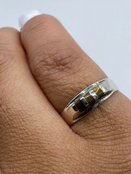 Anillo de Plata con Ojo de Tigre Café — Taxco 925 — foto 6