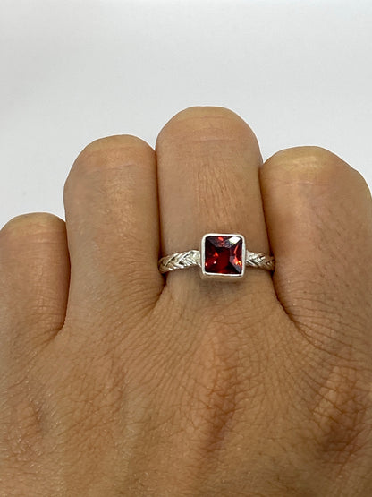 Anillo de Plata Circonia Roja — Taxco 925 — foto 6