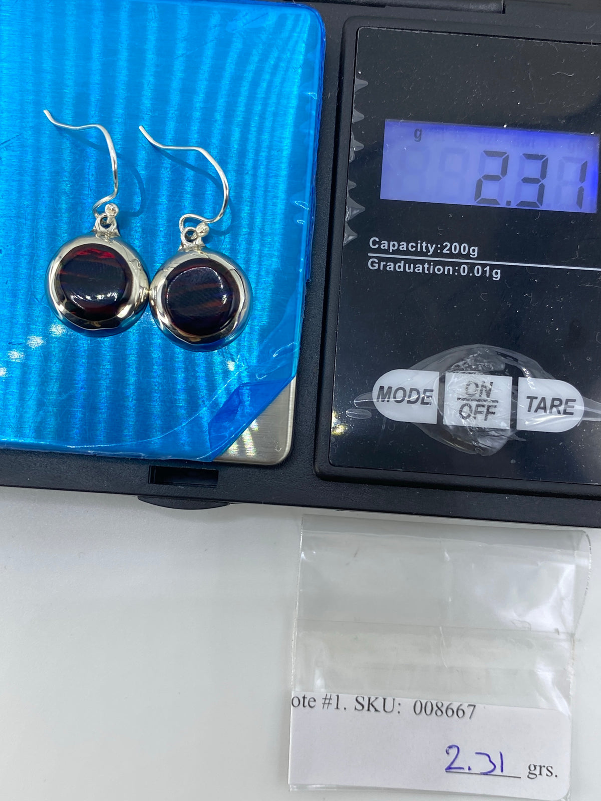 Aretes de Plata con Ópalo de Fuego Multicolor — Taxco 925 — foto 6
