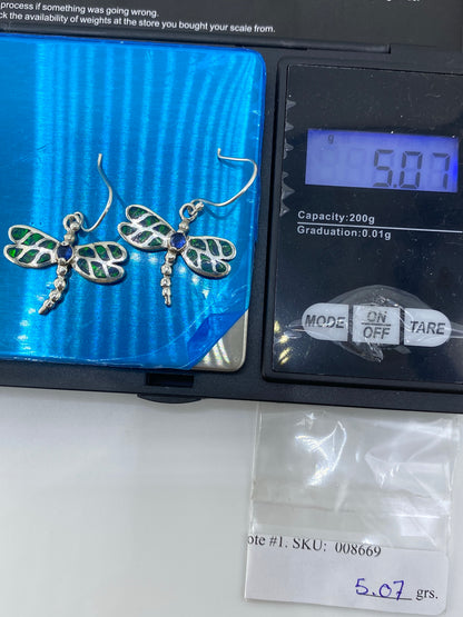 Aretes de Plata Ópalo de Fuego y Circonia — Taxco 950 — foto 6