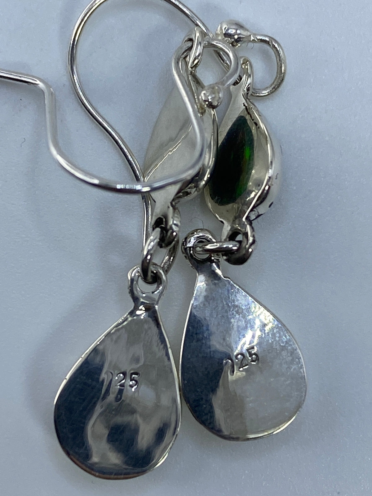 Aretes de Plata con Ópalo de Fuego Verde — Taxco 925 — foto 5
