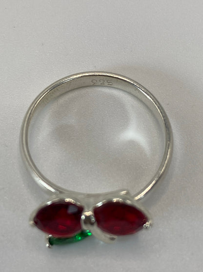Anillo de Plata con Circonia Roja — Taxco 925 — foto 5