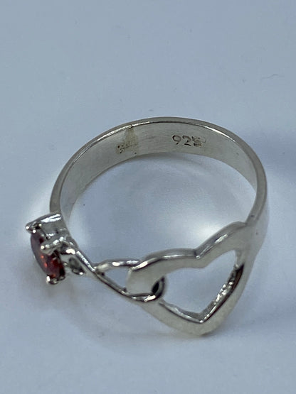 Anillo de Plata Calado con Circonia Roja — Taxco 925 — foto 5