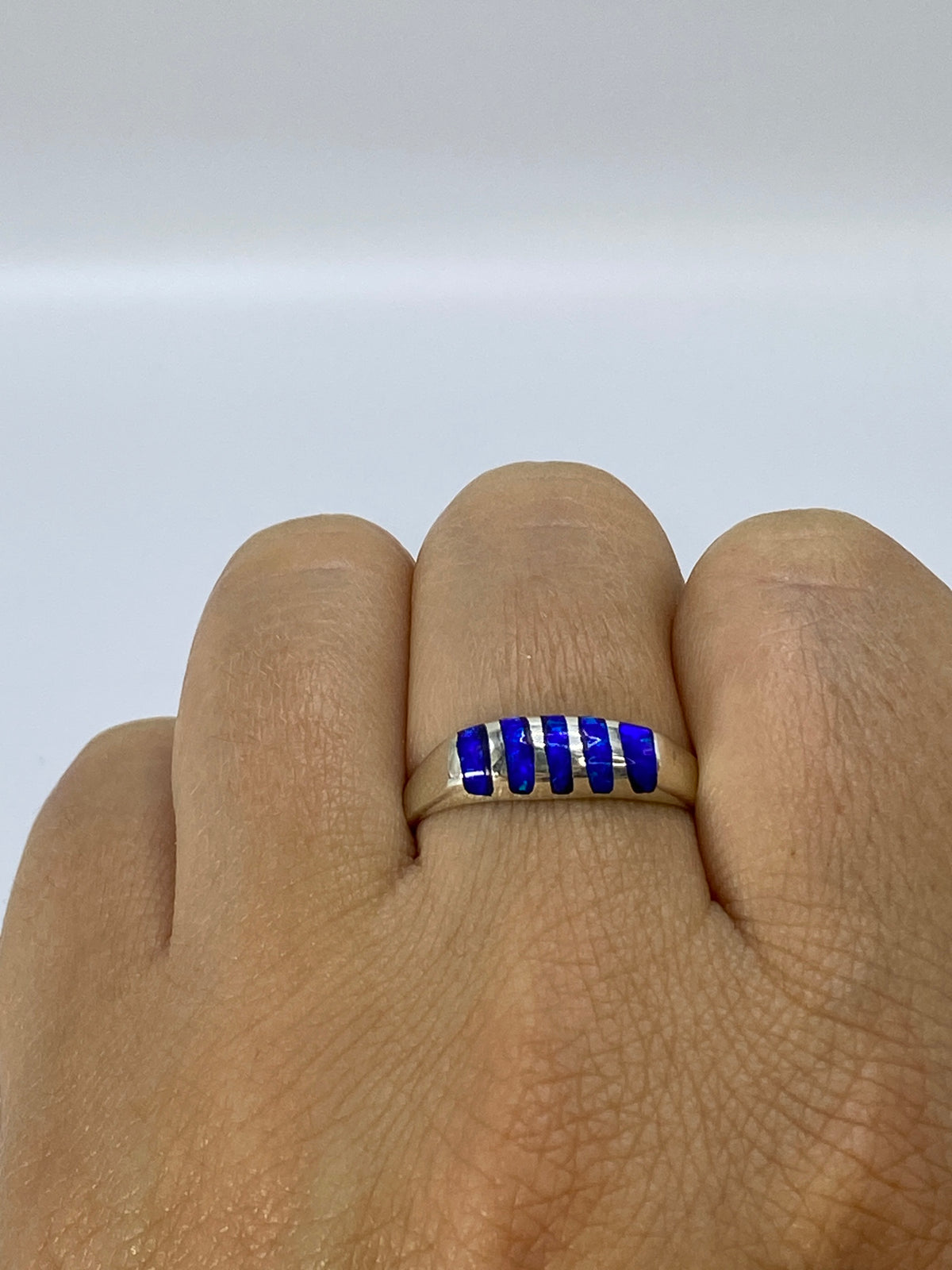 Anillo de Plata 925 Ópalo de Fuego Verde Olivo — Taxco — foto 6