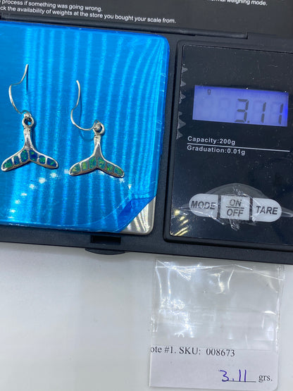 Aretes de Plata Ópalo de Fuego Verde Olivo — Taxco 950 — foto 6
