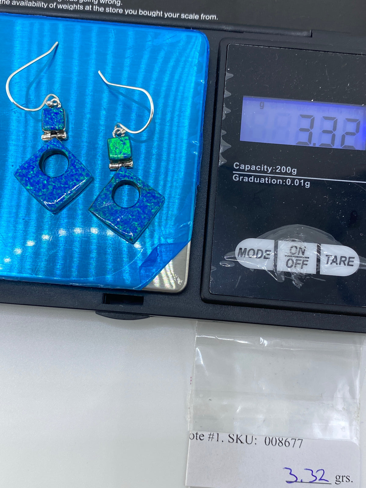 Aretes de Plata con Ópalo de Fuego Verde Olivo — Taxco 950 — foto 6