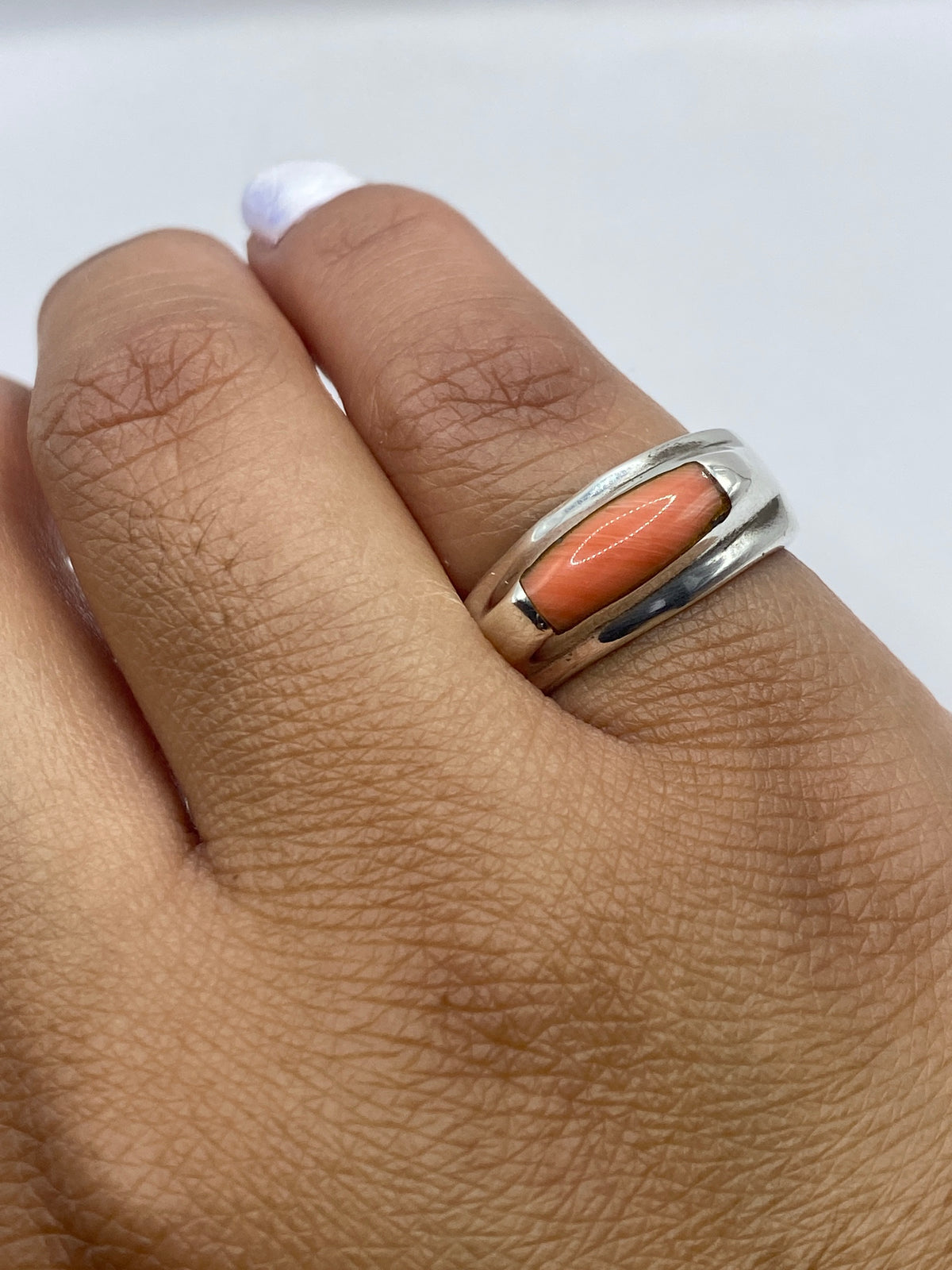 Anillo de Plata con Coral — Taxco 925 — foto 6