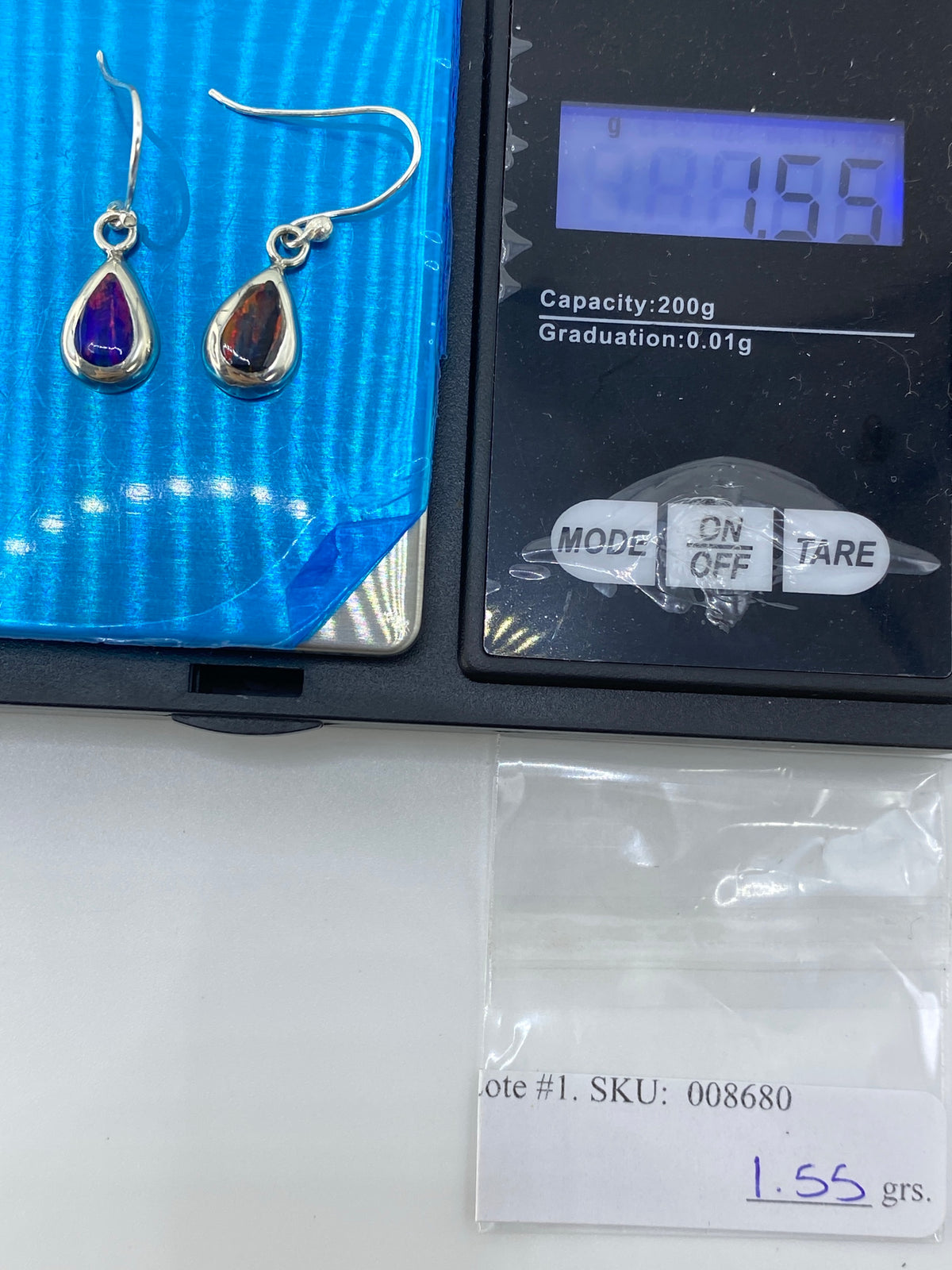 Aretes de Plata Ópalo de Fuego — Taxco 925 — foto 6