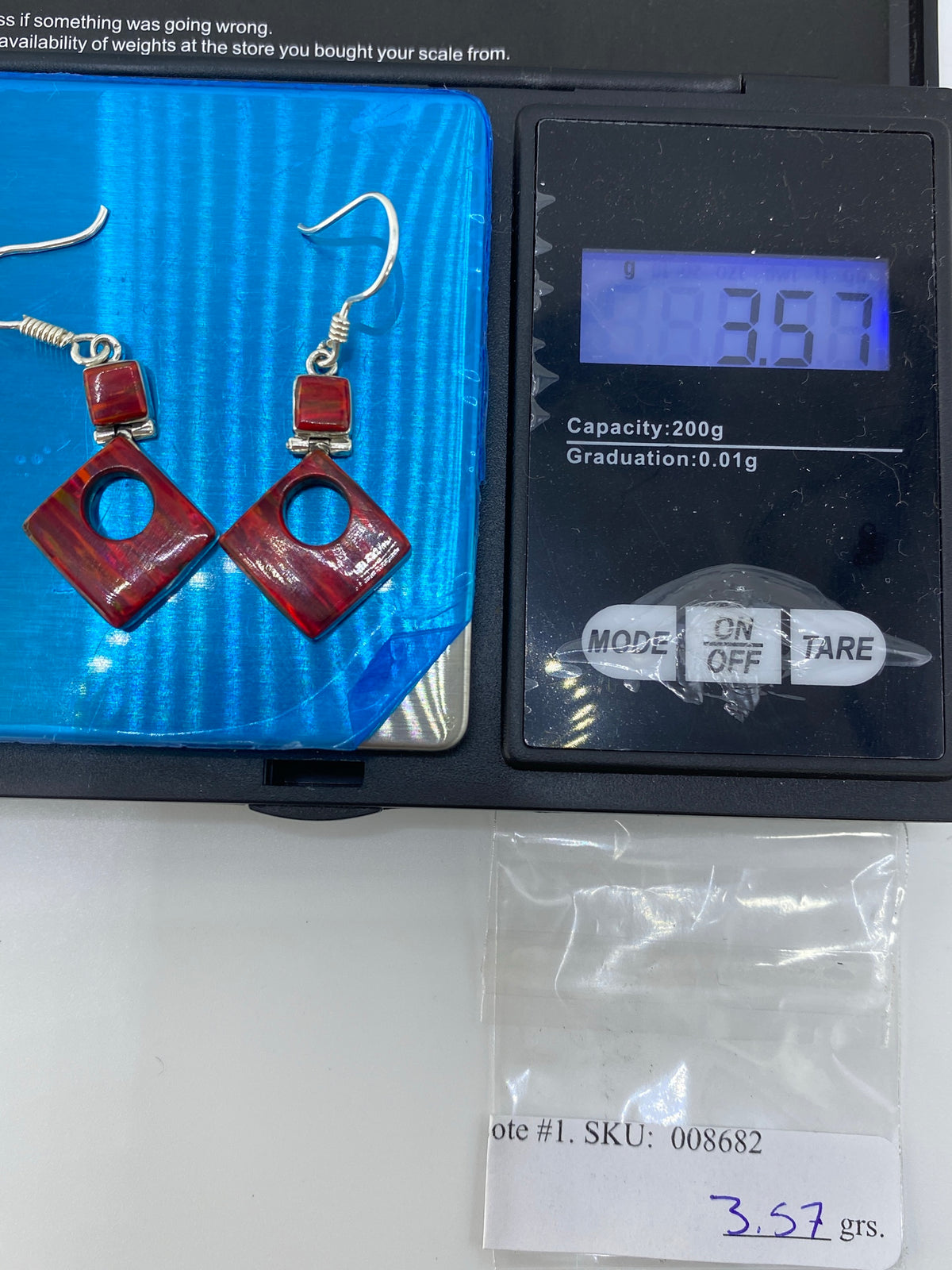 Aretes de Plata 950 con Ópalo de Fuego Rojo — Taxco — foto 6