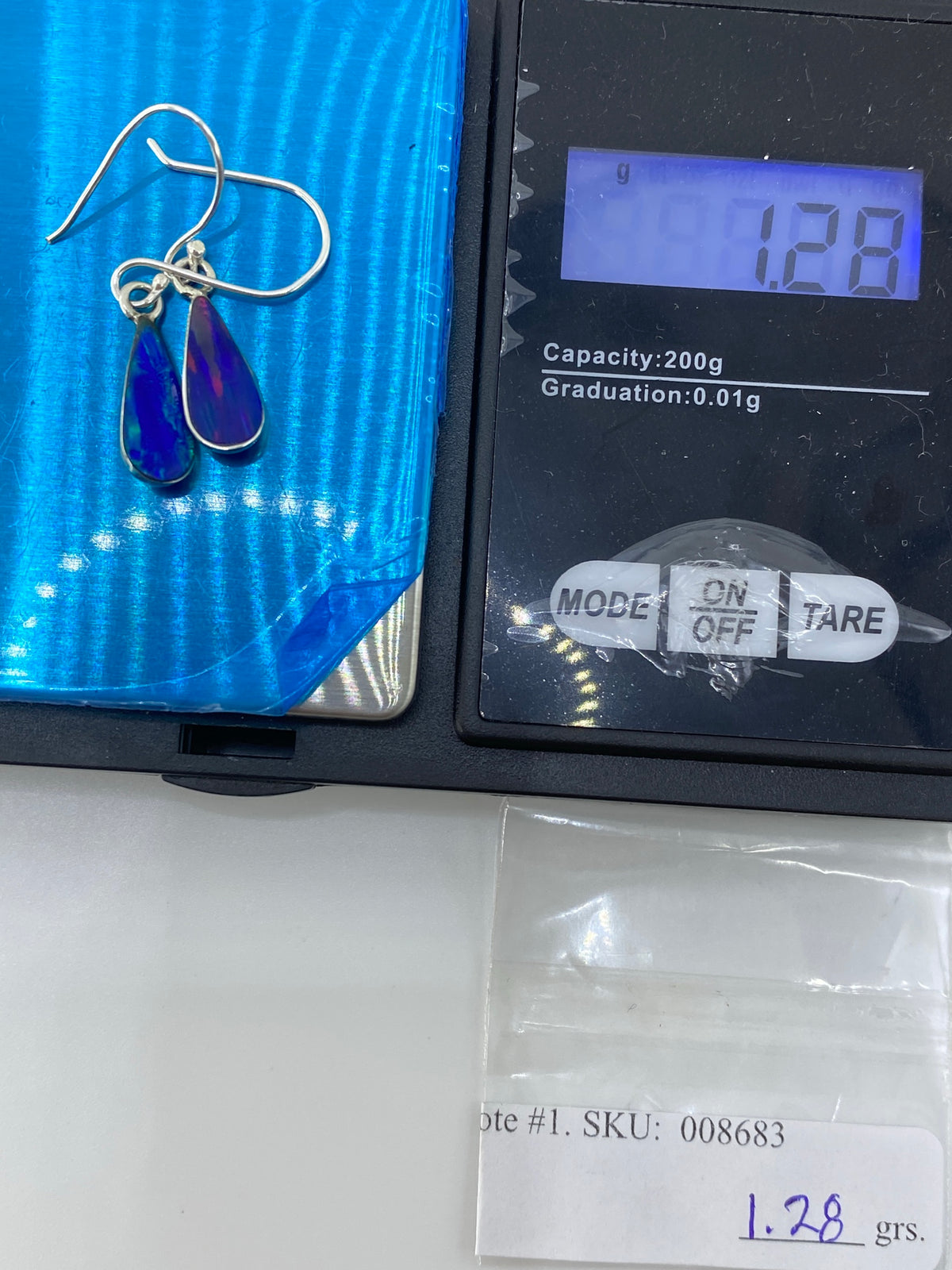Aretes de Plata con Ópalo de Fuego — Taxco 925 — foto 6