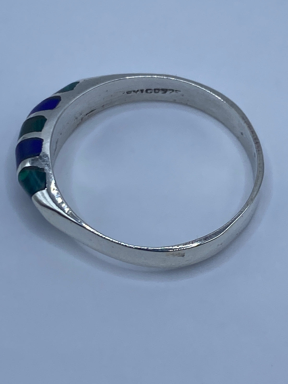 Anillo de Plata con Malaquita y Lapislázuli — Taxco 925 — foto 5