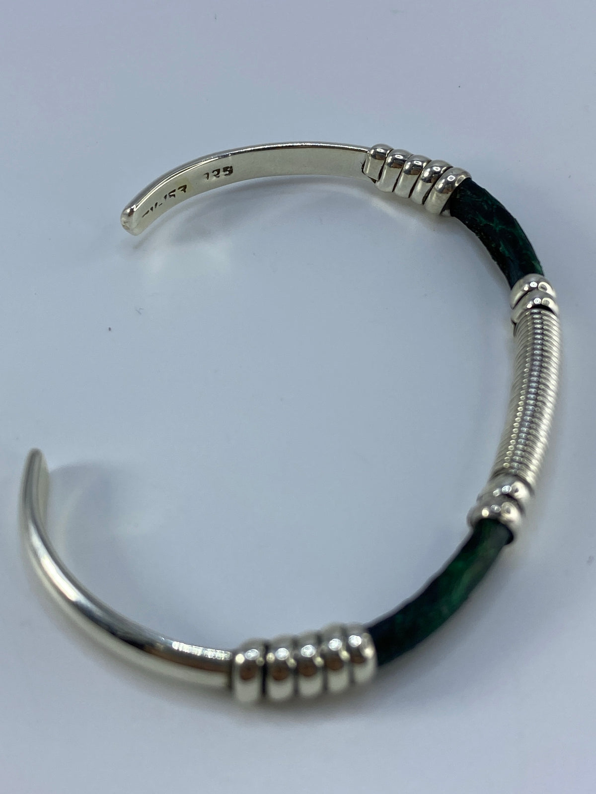 Brazalete Plata Cartoneado Piel de Víbora — Taxco 925 — foto 5