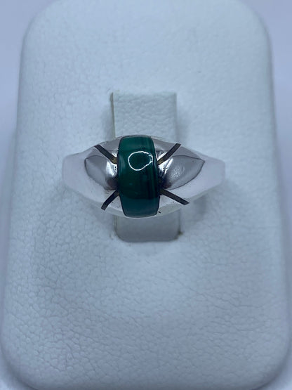 Anillo de Plata con Malaquita Verde — Taxco 925 — foto 1