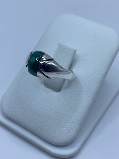 Anillo de Plata con Malaquita Verde — Taxco 925 — foto 2