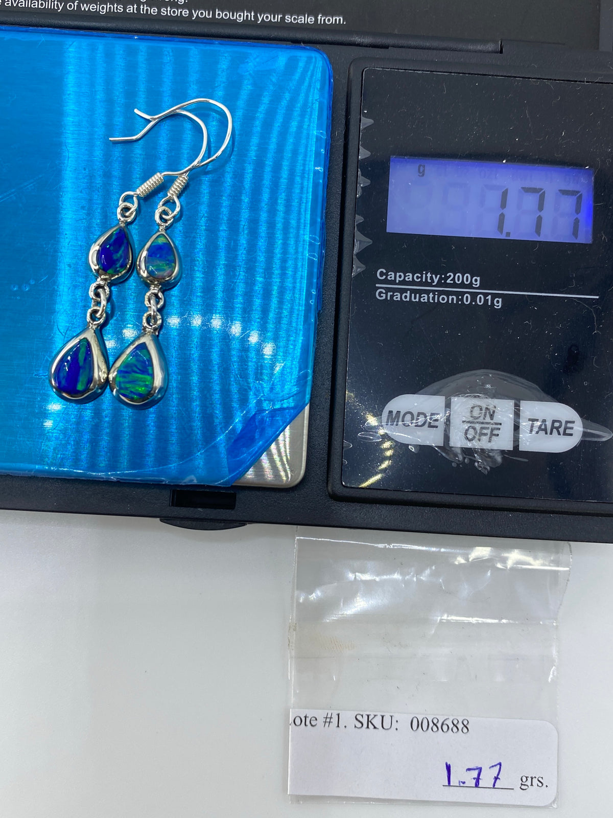 Aretes de Plata con Ópalo de Fuego Verde — Taxco 925 — foto 6