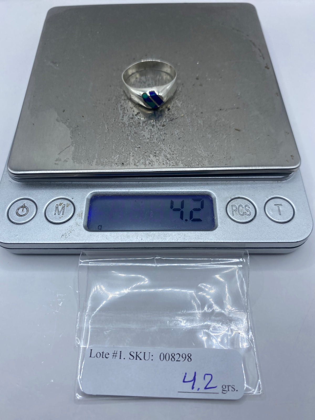 Anillo de Plata con Piedra Azul Engastada — Taxco 925 — foto 7