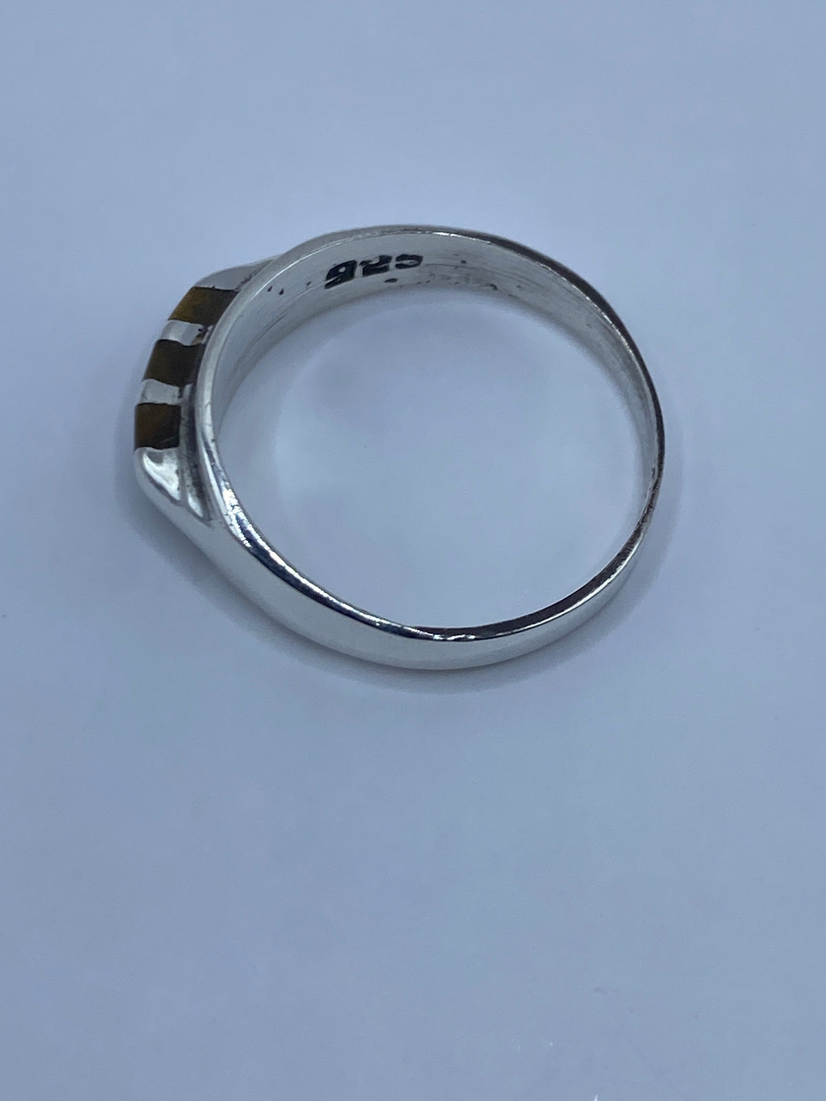 Anillo de Plata con Ojo de Tigre Café — Taxco 925 — foto 5