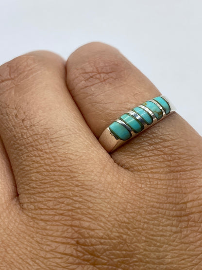 Anillo de Plata 925 con Turquesa Azul Cielo — Taxco — foto 6