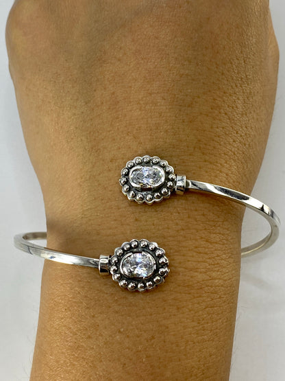 Brazalete Plata 925 Circonia Floral — Taxco — foto 6