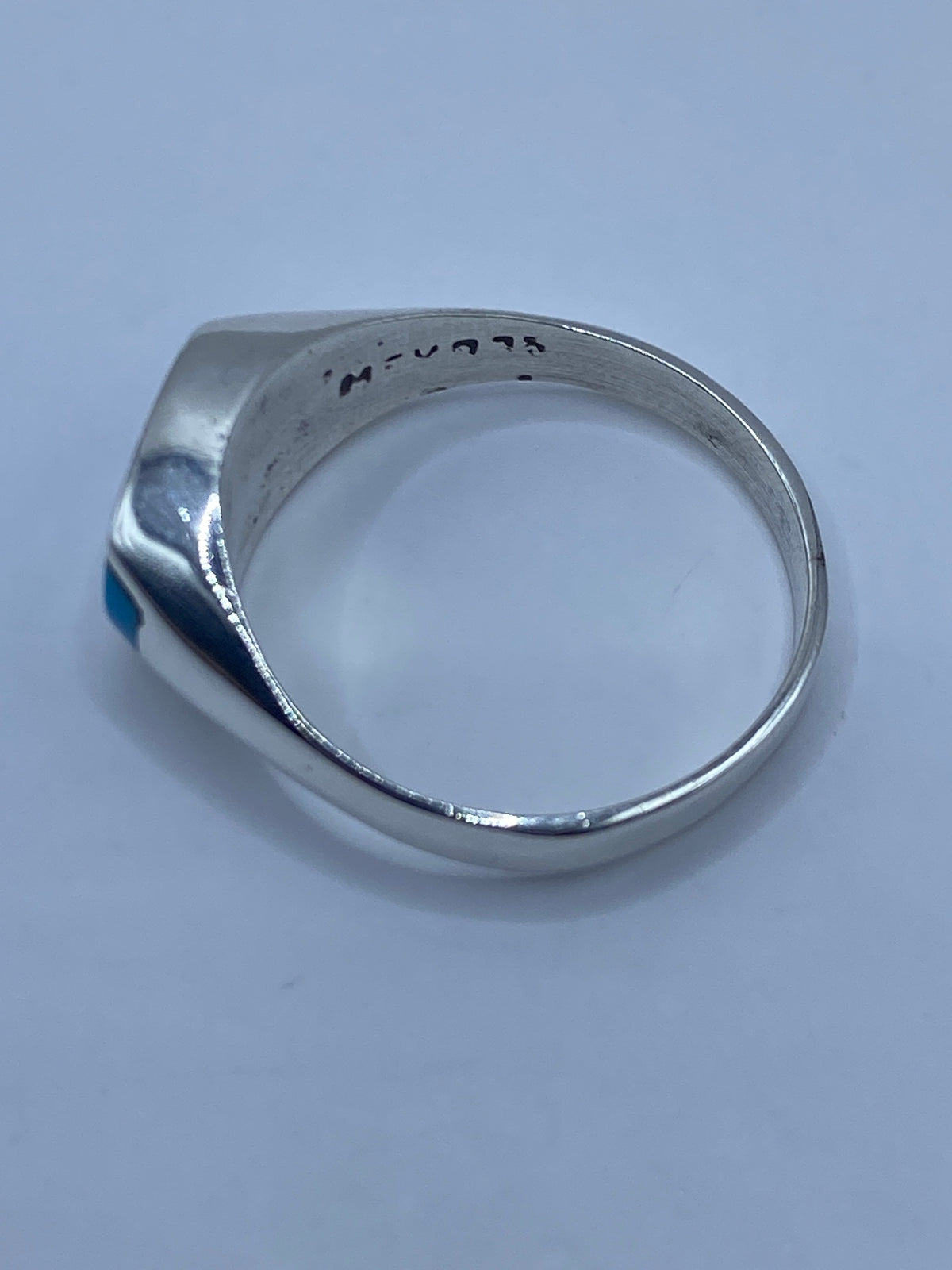 Anillo de Plata con Turquesa Azul Cielo — Taxco 925 — foto 5