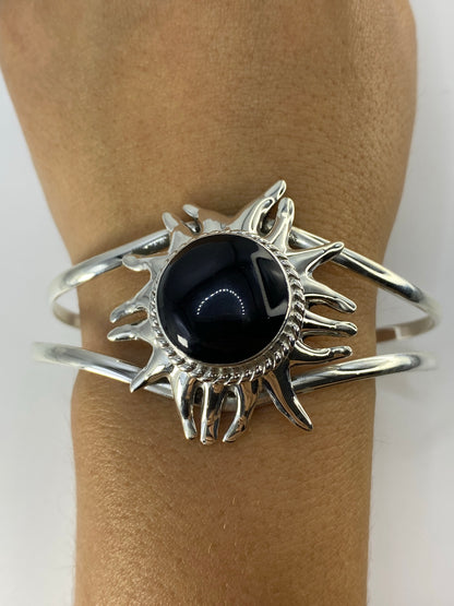 Brazalete de Plata con Ónix Negro — Taxco 925 — foto 6