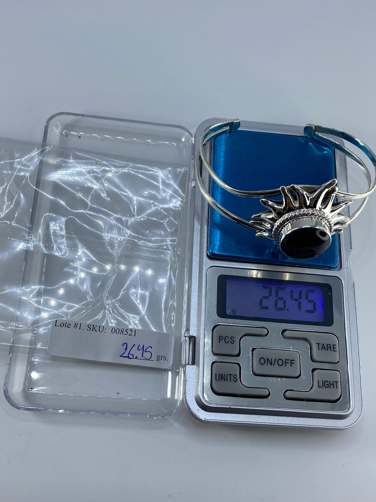 Brazalete de Plata con Ónix Negro — Taxco 925 — foto 7