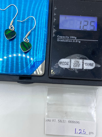 Aretes de Plata con Ópalo de Fuego Verde — Taxco 925 — foto 6