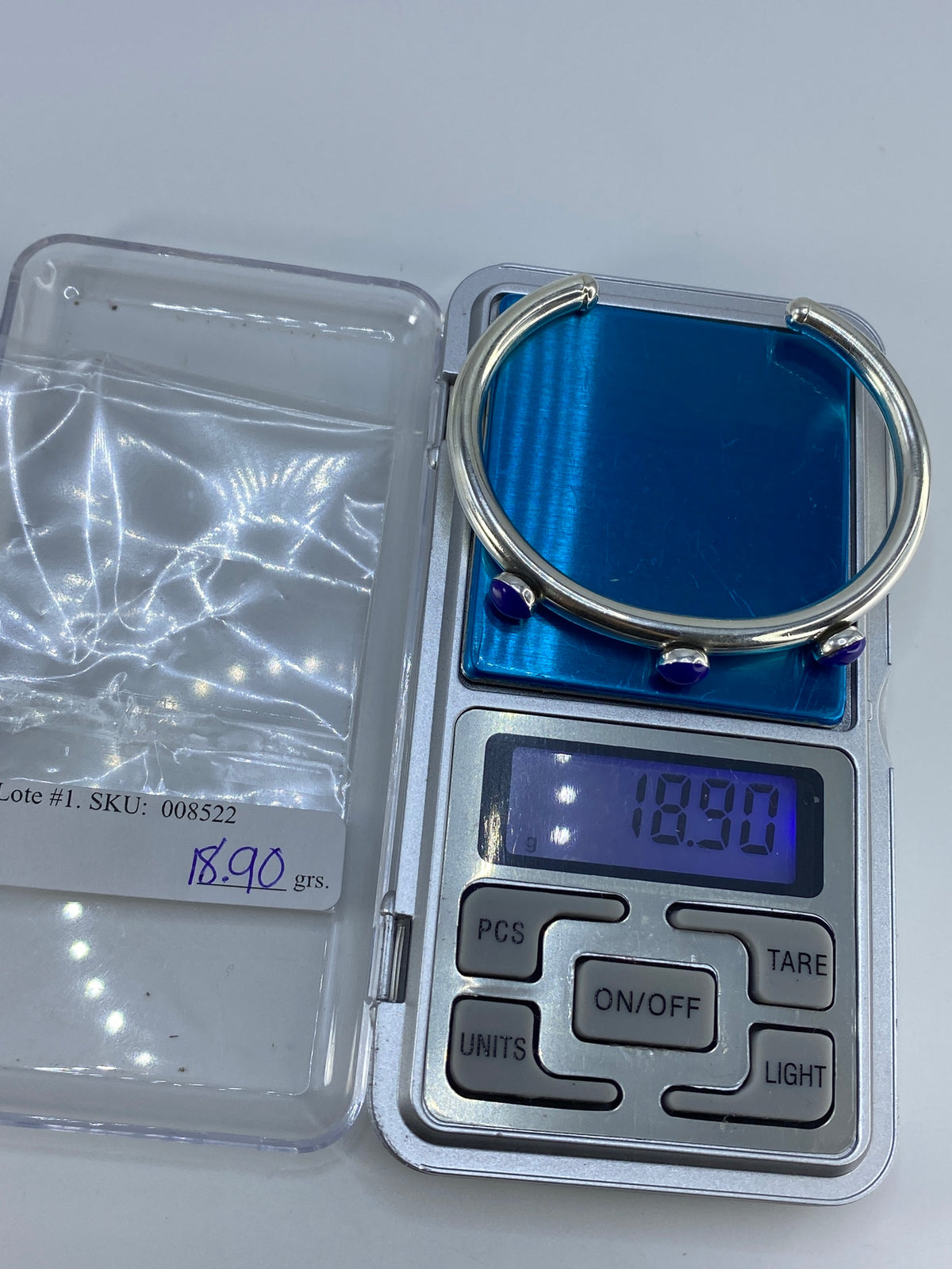 Brazalete de Plata 925 con Lapislázuli Azul — Taxco — foto 7