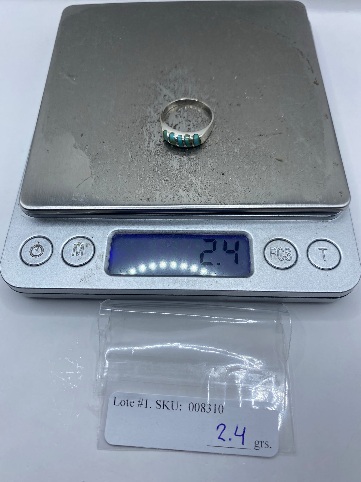 Anillo de Plata con Turquesa Azul Cielo — Taxco 925 — foto 7