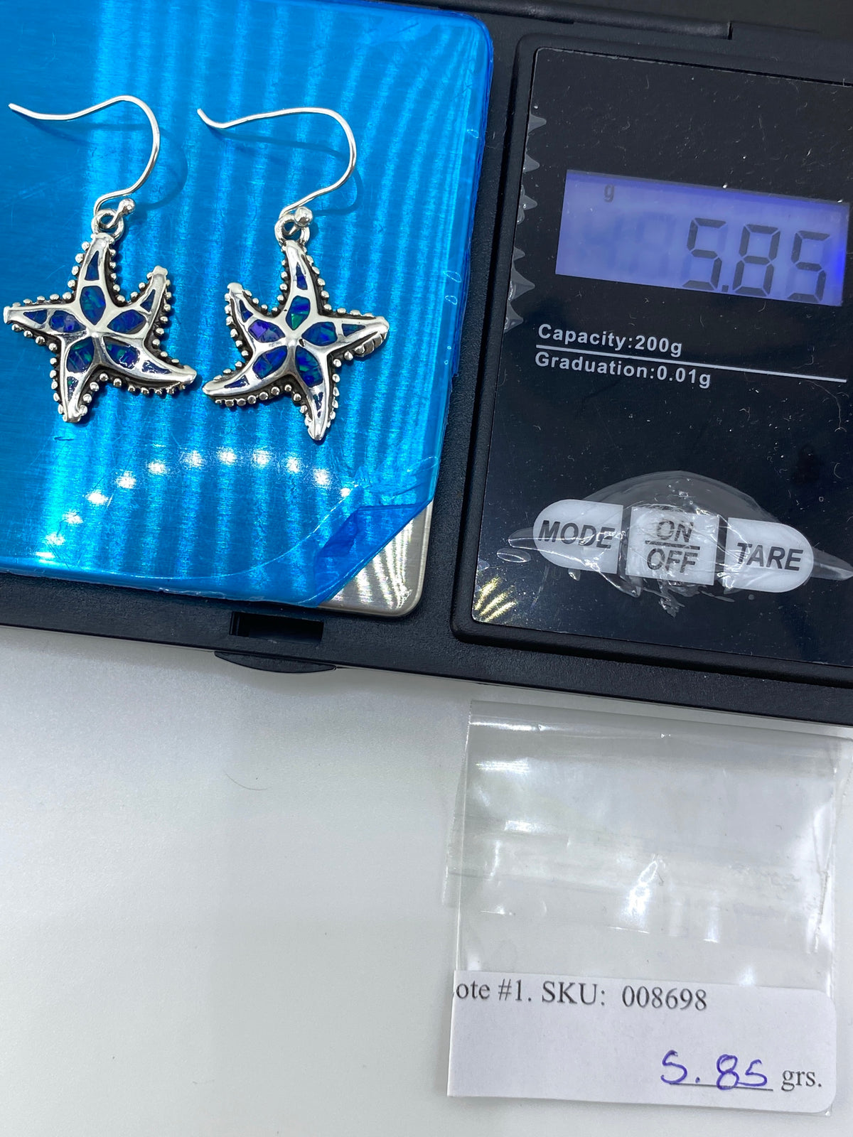 Aretes de Plata Ópalo de Fuego Verde — Taxco 950 — foto 6