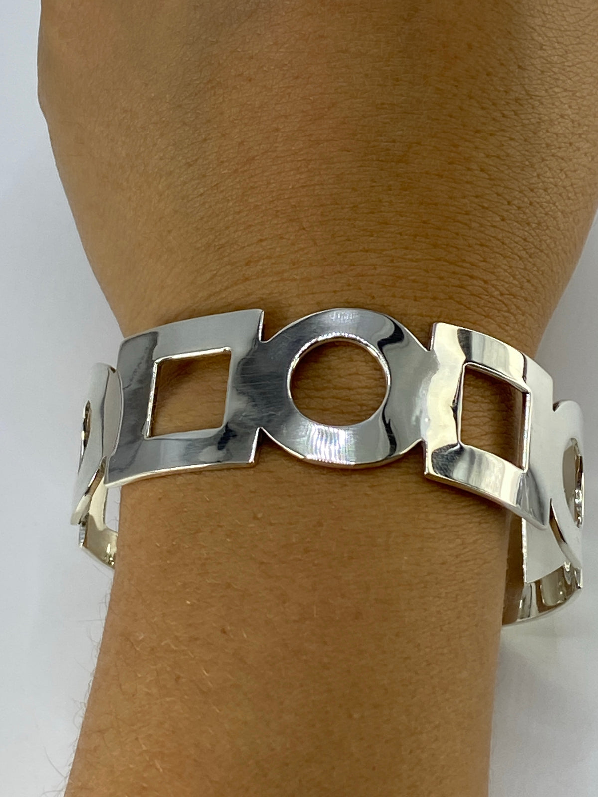 Brazalete de Plata Calado — Esclava Rígida Taxco 925 — foto 6
