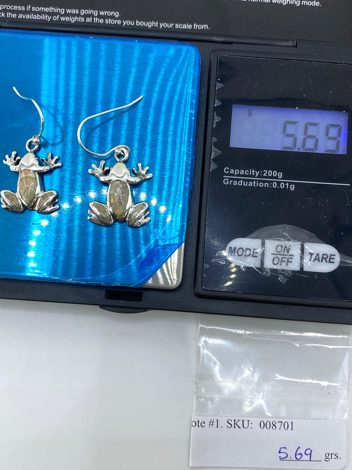 Aretes de Plata con Opalo de Fuego Sapo — Taxco 950 — foto 6