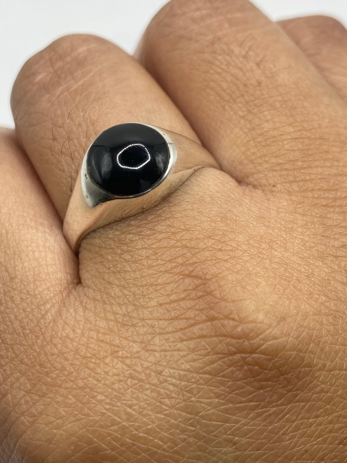 Anillo de Plata Solitario con Ónix Negro — Taxco 925 — foto 6