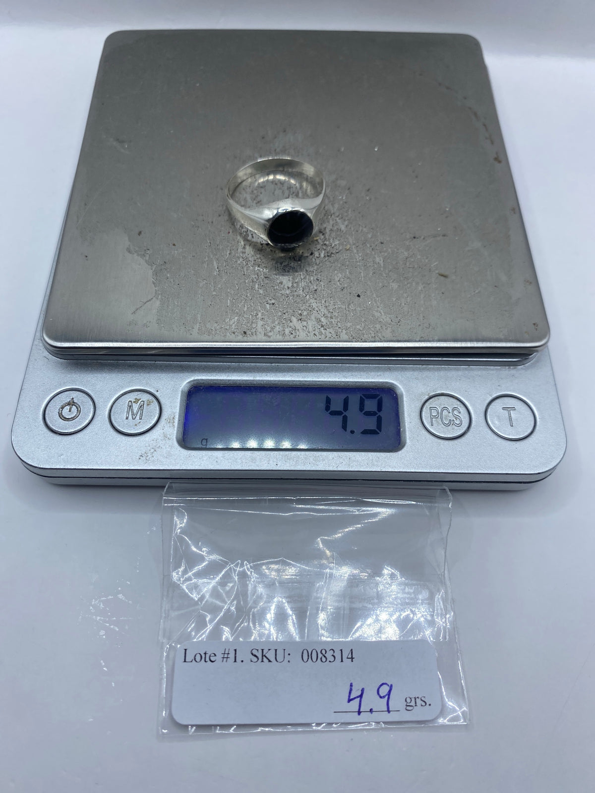 Anillo de Plata Solitario con Ónix Negro — Taxco 925 — foto 7
