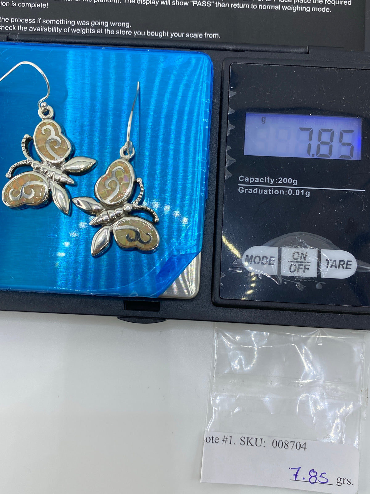 Aretes de Plata Floral con Ópalo de Fuego — Taxco 950 — foto 6