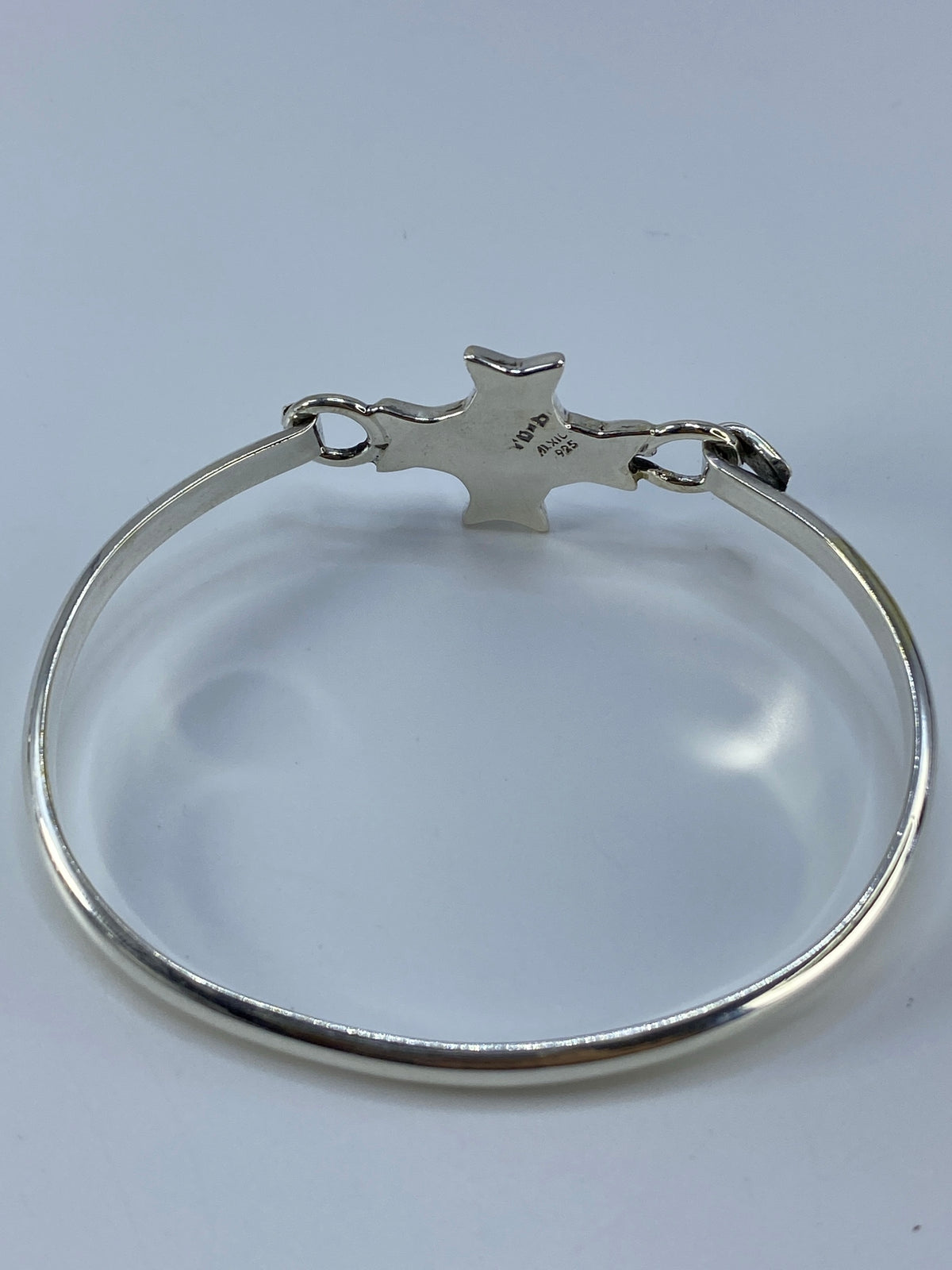 Brazalete Rígido Lapislázuli Azul Plata 925 — Taxco — foto 5