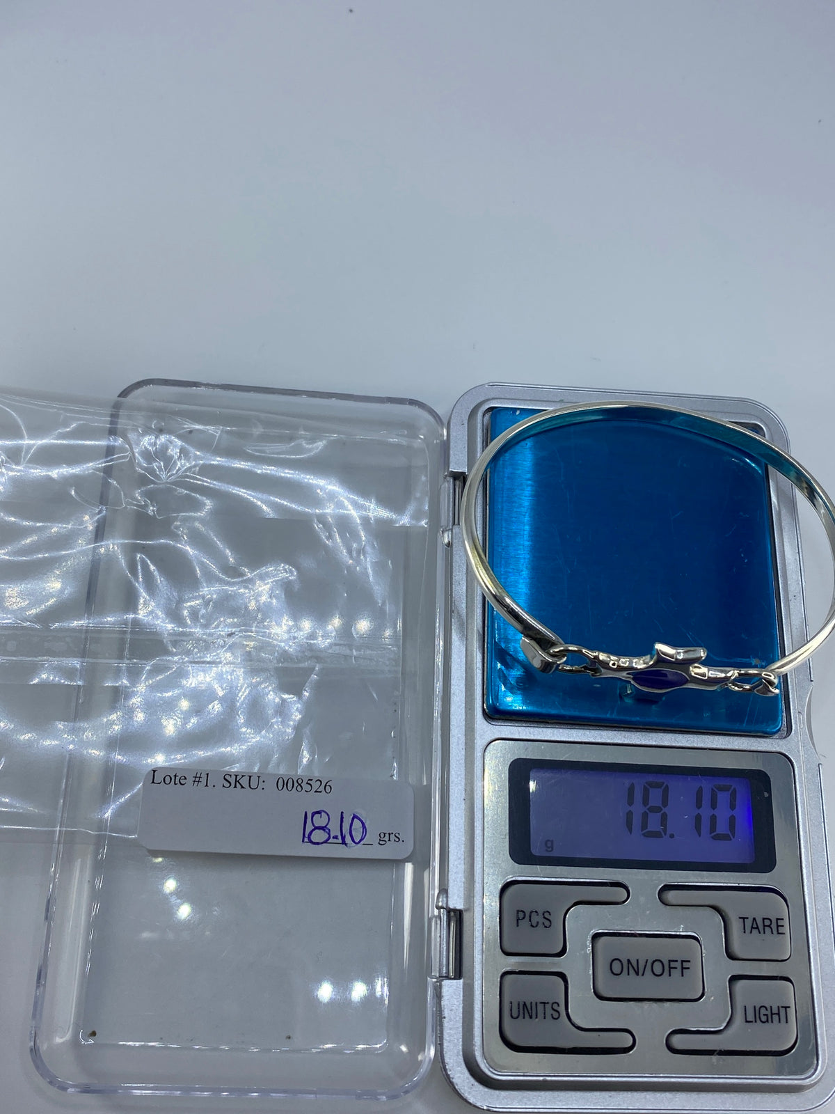 Brazalete Rígido Lapislázuli Azul Plata 925 — Taxco — foto 7