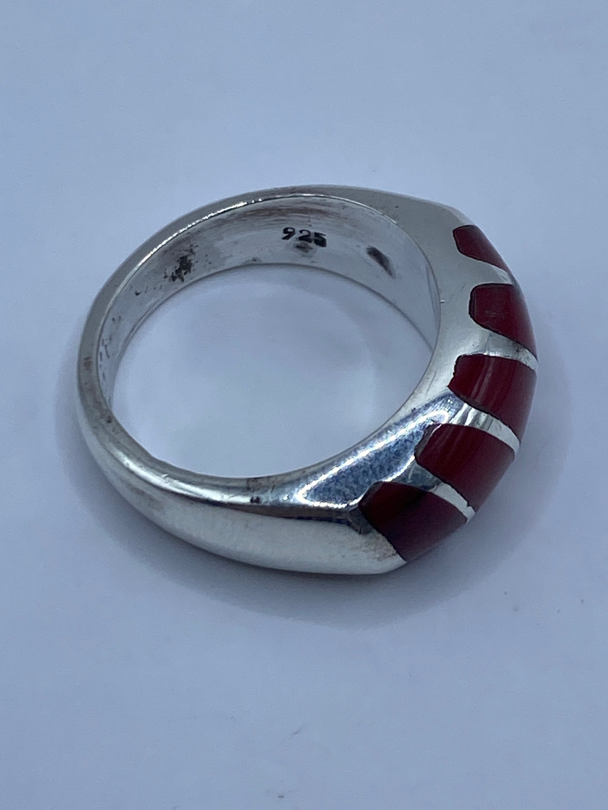 Anillo de Plata con Coral Rojo — Taxco 925 — foto 5