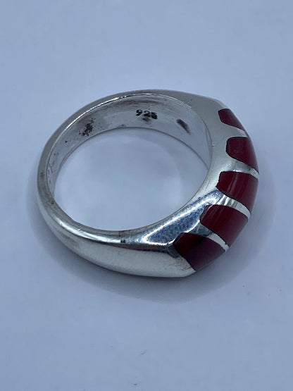 Anillo de Plata con Coral Rojo — Taxco 925 — foto 5