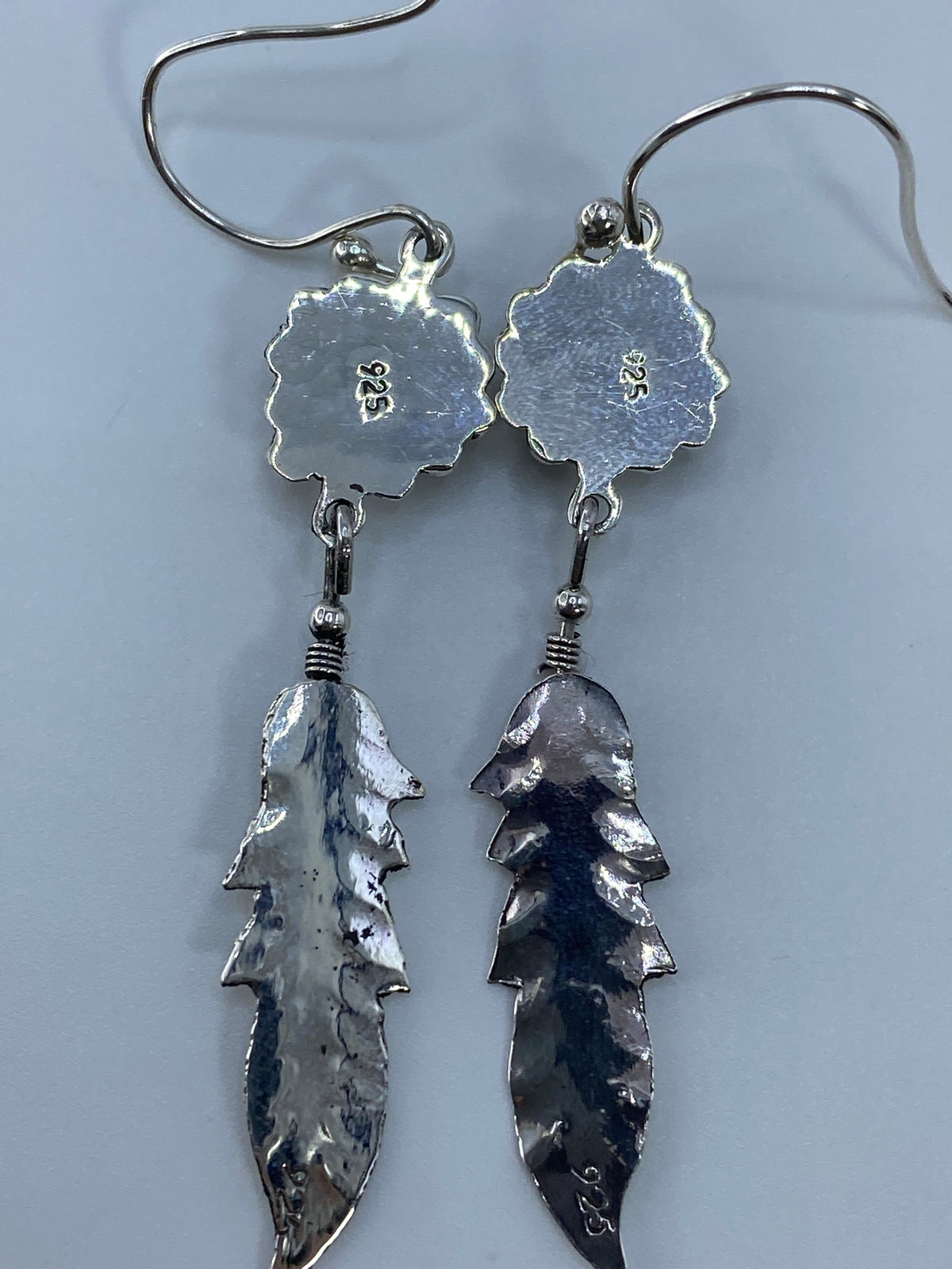 Aretes de Plata Ópalo de Fuego Verde — Taxco 925 — foto 5